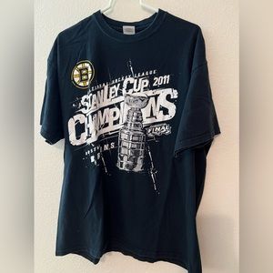 Boston Bruins Shirt Men XL Black NHL Hockey Stanley Cup Champions 2011